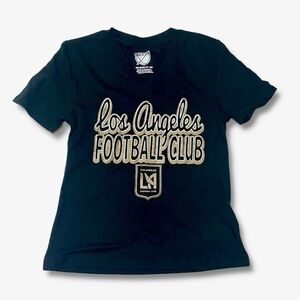 NWOT Girls’ XS MLS Black Gold LA Los Angeles Football Club Tee T Shirt Top New